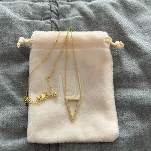 Uncommon James gold triangle necklace- adjustable never worn